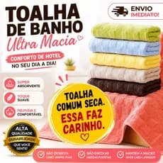 Jogo de Toalha de Banho  de Microfibra Grande Alta Absorção Ultra Mácia, Praia e Piscina