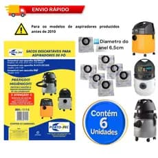 6 Sacos Aspirador Electrolux A10 - A9 - A13 - A10S Smart Modelo Antigo St10 LAS1100 Oferta