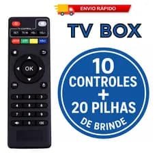 Kit Com 10 Controles Remoto Universal Compatível Com Box Tv Botões Inteligentes