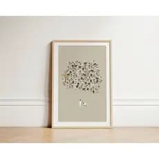 Quadro Decorativo Com Textos Bíblicos Religioso Para Sala, Escritório e Quarto - Ovelha Perdida