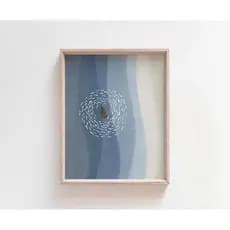 Quadro Decorativo Moderno com Moldura Minimalista Para Sala, Escritório e Quarto - Pesca Milagrosa