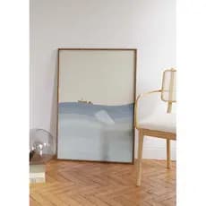Quadro Decorativo Moderno com Moldura Minimalista Para Sala, Escritório e Quarto - Milagre da Pesca