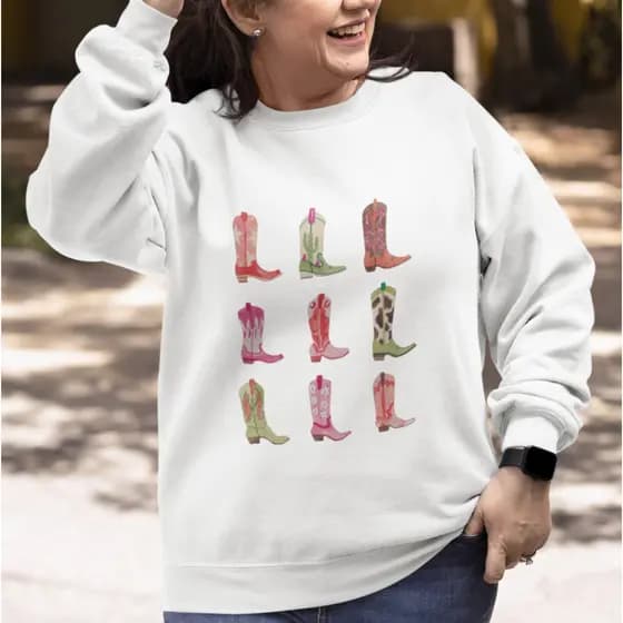 moletom careca sem capuz de alta qualidade estampado botina country envio rapido
