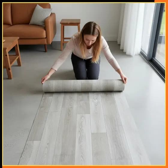 Adesivo Para Piso Pvc Textura de madeira Autocolante Proprio Para Chão Alta qualidade Cor Cinza Claro 5metros x 61cm