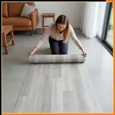 Adesivo Para Piso Pvc Textura de madeira Autocolante Proprio Para Chão Alta qualidade Cor Cinza Claro 5metros x 61cm