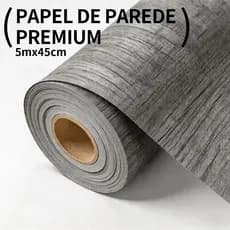 Papel Adesivo Cimento Queimado 5m, Autocolante e Fácil Aplicação para Sala, Quarto e Escritório