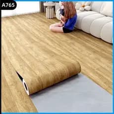 Adesivo Para Piso Pvc Textura De Madeira De Castanho Claro Autocolante Proprio Para Chão Rolo De 5 Metros X 61cm