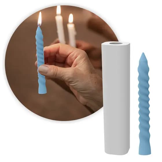Moldes de Silicone Vela em Torcida | Espira| Decorativo Para Festas | Jantar | Artesanal