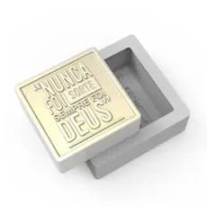 Forma de Silicone Quadrada Nunca Foi Sorte Sempre Foi Deus