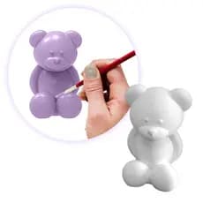 Kit Peça Em Gesso Urso Ursinho | Decoração, Lembrancinha, Decorativo, Presente, Aula Artes