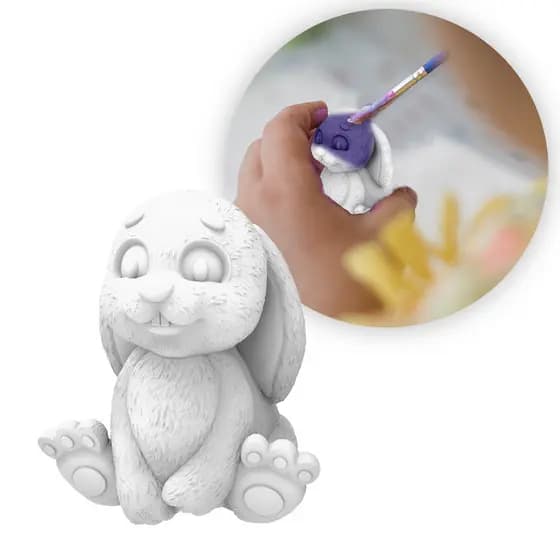 Kit Peça Em Gesso Coelho Coelhinho Páscoa 5cm | Decoração, Lembrancinha, Pintura, Aula Artes