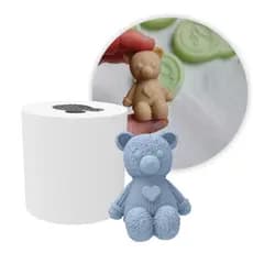 Forma de Silicone Ursinho Bichinho Coração Artesanato Velas  Lembrancinhas Sabonetes Gesso Resina