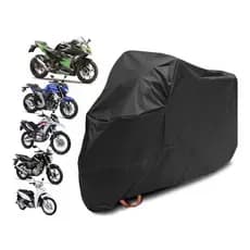 Capa Para Cobrir Moto 100% Couro Impermeável Protege Contra Sol Chuva Granizo Riscos