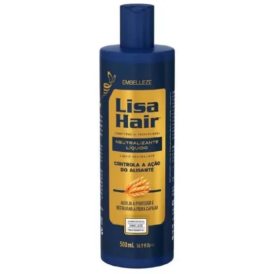 Neutralizante Líquido Lisa Hair Embelleze 500ml Proteção e Brilho Intenso
