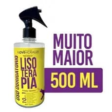 Protetor Térmico Lisoterapia 10 em 1 Spray 500ml - Defrizante Finalizador Reconstrução Capilar Com Colágeno