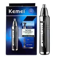 Aparador Kemei KM-6511 2 em 1 – Nariz, Ouvido, Sobrancelha e Barba – Recarregável  Portátil