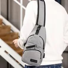 Bag Ombro Multifuncional USB Antifurto Trabalho Escola Faculdade Moto Poliéster Mochila Casual