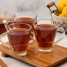 Conjunto 3 Canecas Vidro 265ml Bebidas Café Chá Sucos