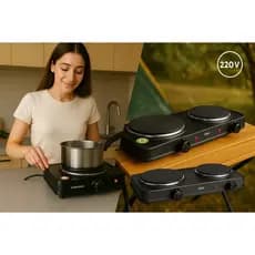 Fogareiro Elétrico 1 Boca ou Fogão Elétrico 2 Bocas - Fogareiro Indução Camping Mini Grill 220V