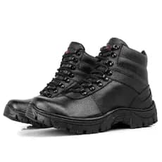 Cuturno Militar Bota Cano Médio Leve em Couro Palmilha em Gel Masculino e Feminino
