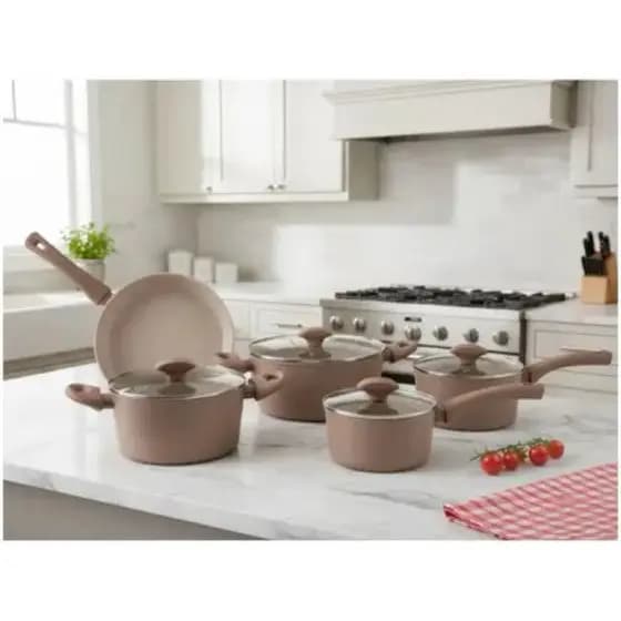 Jogo de Panelas Ceramic Life Mocha Mousse