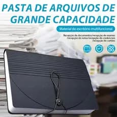 Pasta Organizadora Arquivos Sanfonada Expansível Divisórias Folha A4 Documentos 24 Com Abas