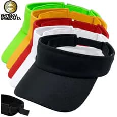 Kit 2 Viseiras Lisa Dry Fit Corrida Praia Caminhada Proteção UV Ajustável Boné Esporte Masculina e Feminino...