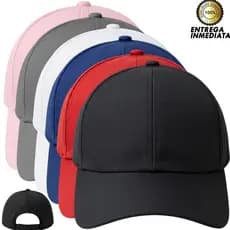 Boné Esportivo Aba Curva Tactel Unissex Básico Casual Com Velcro
