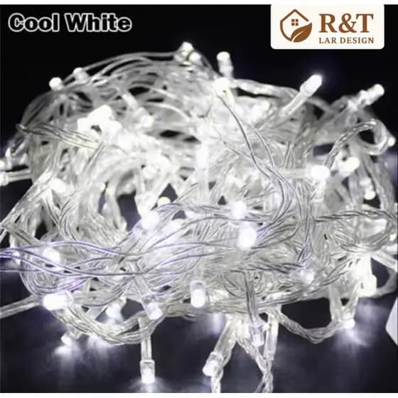 Pisca Pisca 10M 100 Leds 8 Funções 110V Luz De Natal Forte Iluminação Fio Transparente