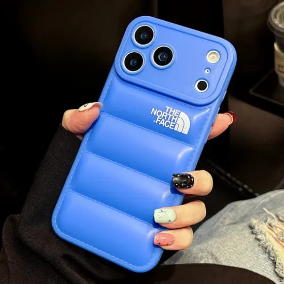 Luxo 3D Down Jacket Shape Soft Silicone Caso Para iPhone 17 16 15 14 13 12 11 Pro Max Plus