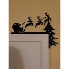 Decoração de Natal Enfeite de Natal para canto da porta