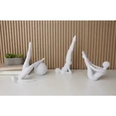 Kit 3 Estátuas de pilates estúdio ioga decorativo Decoração Minimalista Consultório
