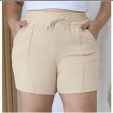 Shorts Duna Feminino Com Bolso Plus Size Várias Cores