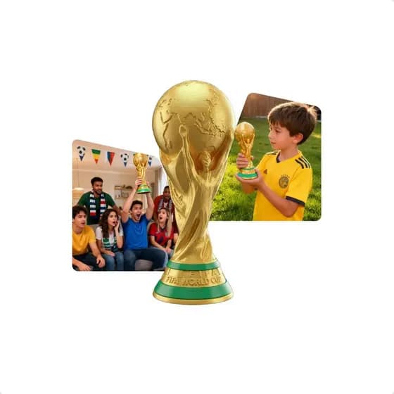 Taça Da Copa Do Mundo  Réplica Troféu Dourado Enfeite De Decoração Presente Para Torcedores