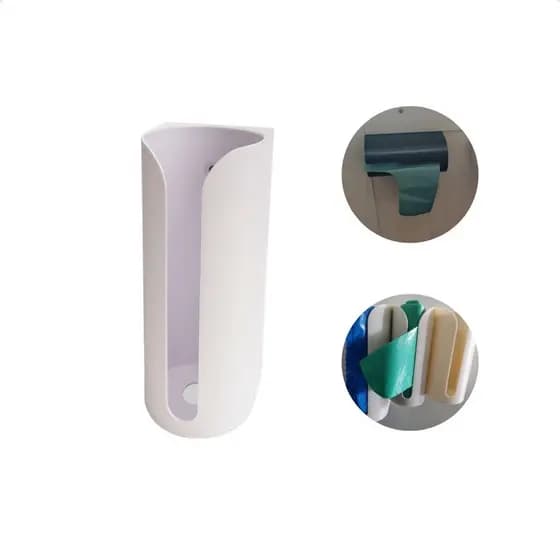 Suporte De Saco De Lixo Portátil e Adesivo Organizador Multiuso Para Porta De Armário Cozinha ou Área De Serviço