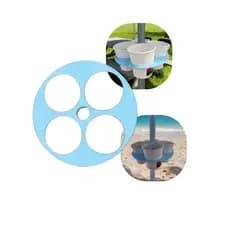 Porta Copos Para Guarda-Sol De Praia Com 4 Suportes Ideal Para Família e Amigos