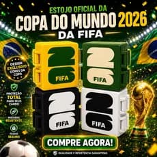 Caixa para figurinhas COPA DO MUNDO. Varias cores disponiveis