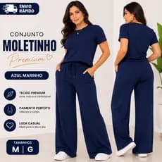conjunto feminino estilosa basico no moletinho premium elegante pronta entrega