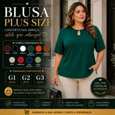 blusa feminina plus size estilosa elegante chic pronta entrega