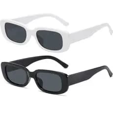 Óculos de Sol Retrô Vintage Feminino Masculino Festa Hype Preto Branco