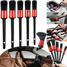 Kit Pincel Automotivo Detalhamento Conjunto 5 Peças Limpeza Automotiva Jogo 5 Peças Higienização