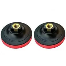 Kit 2x Prato Suporte 100mm Com Velcro Pluma Para Lixa Diamantada 100mm