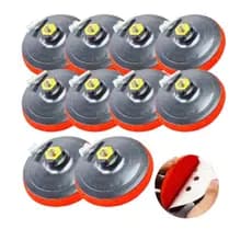 10 Suporte Para Lixa Velcro Boina 100mm 4'' Disco Prato Borracha Furadeira Lixadeira Esmerilhadeira