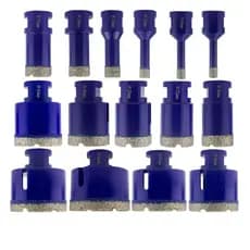 Broca Copo Diamantada Esmerilhadeira Porcelanato Cerâmica Mármore Vidro Nanoglass Serra Copo M14