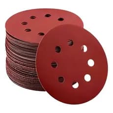 10 Discos Lixa Velcro 125mm 8 Furos Lixadeira Roto Orbital