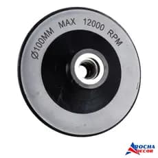Base Suporte Plastico com Velcro 100mm Rosca M14 Lixas Polimento Marmoraria