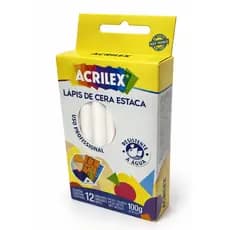 Lápis de Cera Estaca Acrilex com 12 Unidades – Uso Profissional