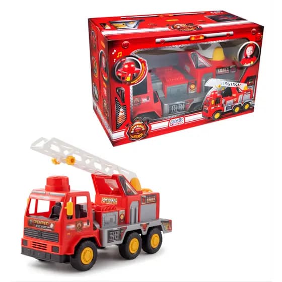 Caminhão de Bombeiro Grande Fire Sirene Com Sons e Luzes Magic Toys