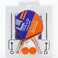 Kit Tênis de Mesa Ping Pong Vollo – 2 Raquetes + 3 Bolas + Rede