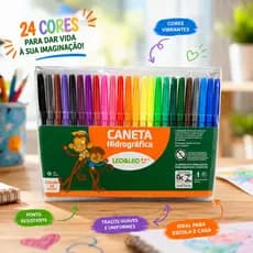 Caneta Hidrográfica 24 cores Leo&Leo